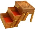 Wooden Jewelry Box with Shelf