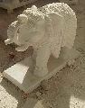 White marble elephant statue