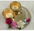 Hard Paper Traditional Gold PRK INDUSTRIES karva chauth thali set