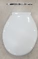 Plastic Oval White Plain compact toilet seat cover