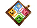 Wooden Ludo Snakes Ladders Board Game