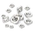 Metallic Stainless Steel Polished square thin nuts