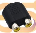 3.5mm Female to 2 RCA female dual splitter interface audio connector