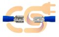 Male and Female pair of 10A blue color 16-14 AWG wire gauge blade crimp connector