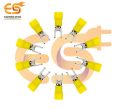 SV5-4 25A Yellow color 12-10 AWG wire gauge 4mm pitch Hard plastic insulated spade crimp connector