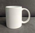 Round Plain Polished SAAMU deluxe white mug