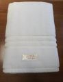 Balaji Plain white cotton bath towel
