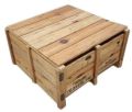 Rectangular vintage wooden crate