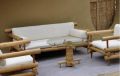 Rectangular Brown Bamboo Sofa Set