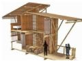 Yellowish Panel Build portable bamboo cottage