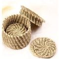 Round sabai grass coaster set