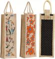 Jute Available In Different Colors Printed Bottle Bags