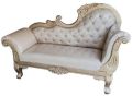 Two Seater White and Golden Wedding Sofa