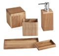 Wooden Bathroom Accessories Set
