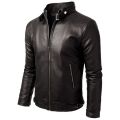 Leather Rexine Black Plain Mens Zipper Jacket