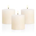 Plain Soy Wax 3x3 white pillar candles