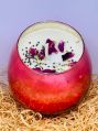 Multicolor Wax & glass decorative jar candle