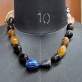 Onyx Stone Polished Multicolour Plain onyx tumble beads stone necklace