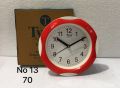 TWEN Round Red 400-800 Gm Plastic Wall Clock