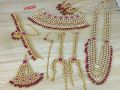 Manath Brass Polished Multicolor Designer Bridal Jewellery Set