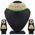 Manath Brass Polished Multicolor ladies kundan necklace set