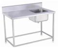 Polished Rectangular Sliver Kiing stainless steel sink work table
