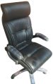 Black leather revolving chair