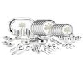 Stainless Steel Dinner Set - 68 Pieces, Silver