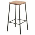 wooden top iron stool