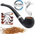 China Clay Polish Black & Brown smoking pipe