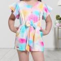 Cotton Polyester Multicolor Printed girls fancy romper