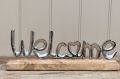 Metal Silver Welcome Letters Sculpture