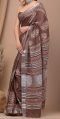 Multicolor Printed designer linen saree