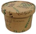 Brown 350ml kraft paper round food container
