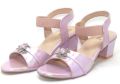 Ladies Lavender Solid Heel Sandal
