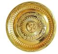 Golden Round Brass Pooja Thali