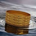 Polished Golden Round imitation gold bangles