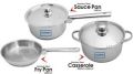 United Ucook Lifetime Stainless Steel Cookware Combo Set With Lid