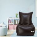 Leatherette Brown chair style bean bag cover