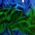 belly dance silk veil green/Blue