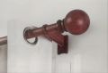 Wooden Round Brown embossed curtain rod