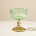 Polished Metalic golden stand unity glass bowl