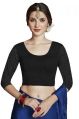 Jelite&reg; Premium Women's Cotton Lycra Stretchable Readymade Three-Fourth Net Sleeve Saree Blouse