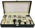 LA TROVE 12 SLOT WATCH DISPLAY BOX CASE ORGANISER LEATHERETTE WATCHBOX MEN WOMEN UNISEX GIFT BOXES