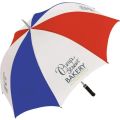 Red White Blue Printed Polyester promotional outdoor umbrella