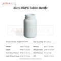 85ml HDPE Tablet / Pill / Capsule Packer Bottles