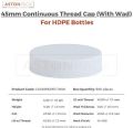 45mm Continuous Thread (CT) Cap w/ Wads (For HDPE Bottles)
