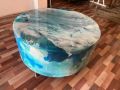 Black and White Resin Table Top