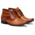 GZon brown formal mens leather boots