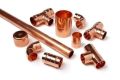 Polished copper pipe fittings
